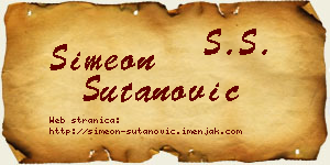 Simeon Šutanović vizit kartica